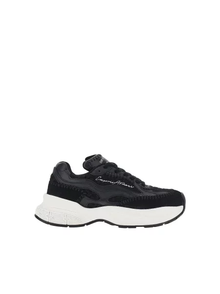 Sneakersy Emporio Armani skórzane czarne