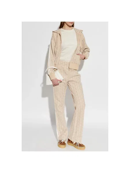 Bluza z kapturem Lacoste beżowa