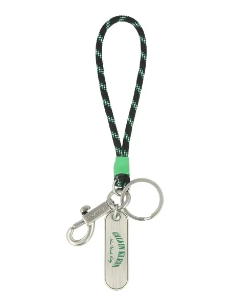 Calvin Klein Obeski za ključe zelena srebrna črna