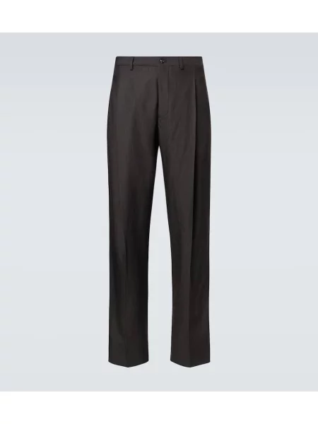 Volnene hlače Giorgio Armani črna