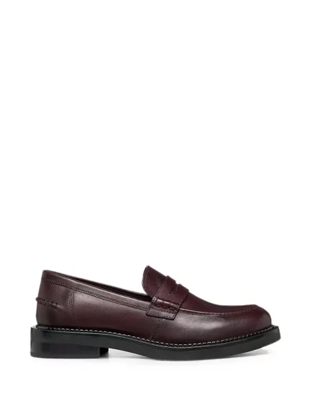 Pantofi loafer Geox din piele roșu