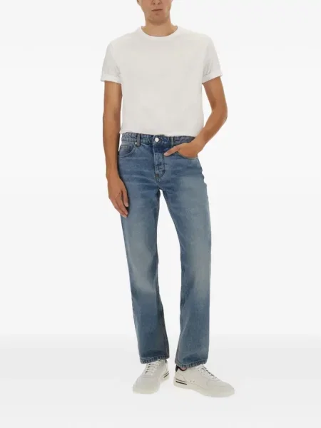Tricou Boss cu decolteu rotund alb