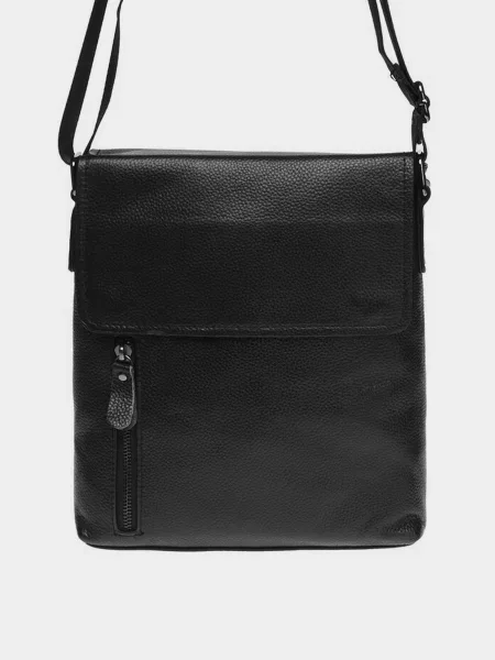 Кожаная сумка кросс-боди Borsa Leather черная