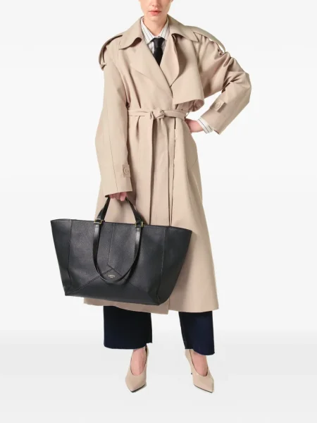 Geanta de piele Lancel din piele negru