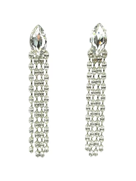 Cercei Jennifer Gibson Jewellery de cristal argintiu