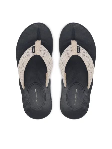 Šlepetės per pirštą Tommy Hilfiger Molded Padded Hilfiger B Sandal pilka