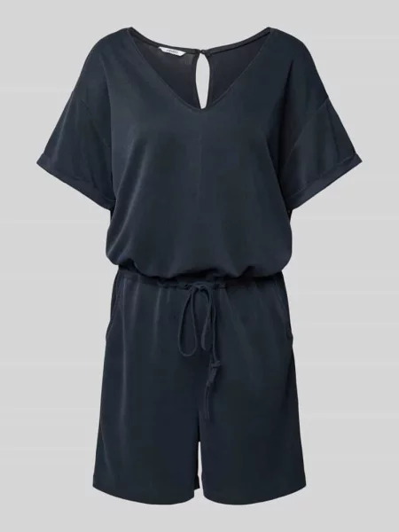 Kombinezon z dekoltem w serek model ‘Axy’ Mbym czarny