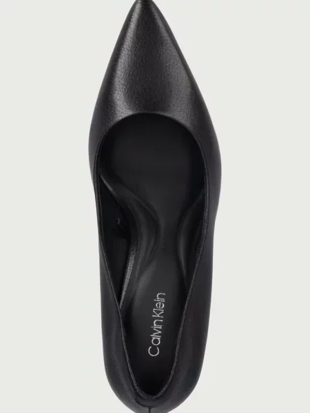 Calvin Klein обувки с от кожа ESS STILET 70 POLISHED LTH черно