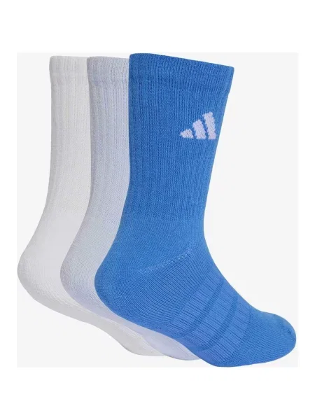 Skarpety adidas Classic niebieskie junior 3 pary M białe
