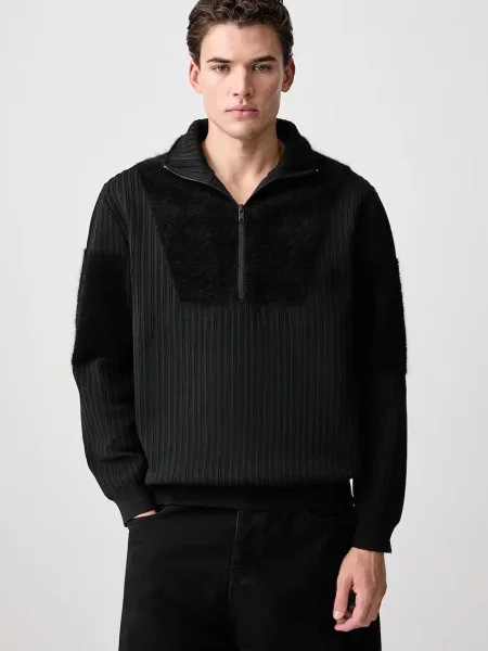 M ZIP KNIT pulover pentru bărbați