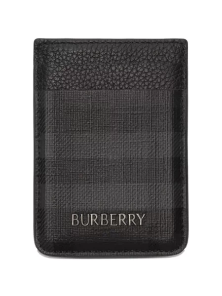 Portofel Burberry în carouri gri