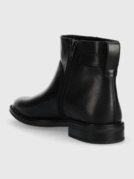 Kožené kotníkové boty Vagabond Shoemakers FRANCES na plochém černá