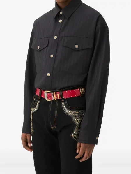 Cămașă Versace de lână negru