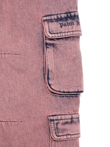 Jeansy dziecięce Palm Angels różowe