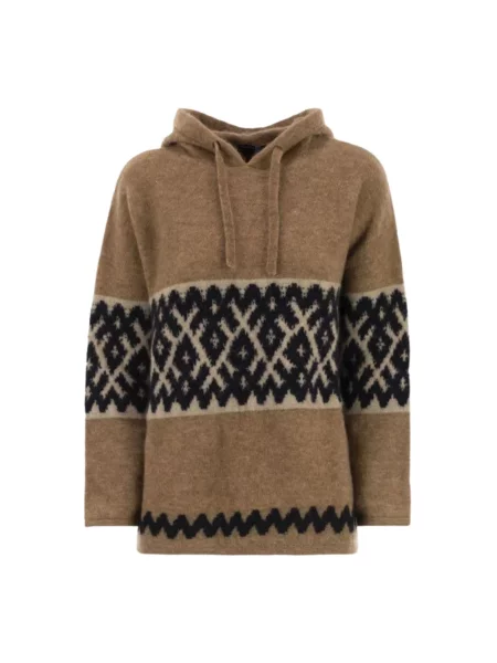 Bluza z kapturem Max Mara wełniana