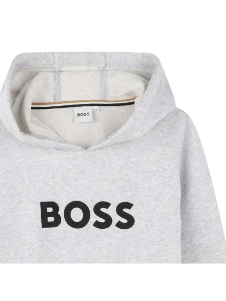 Bluza z kapturem dziecięca Bosswear szara