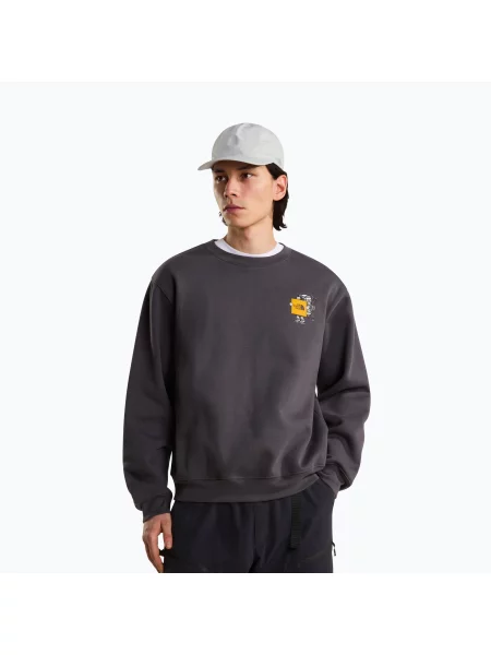 The North Face bluza z bawełną Gear up Relaxed szara
