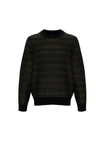 Sweter Hugo Boss wełniany z długim rękawem brązowy