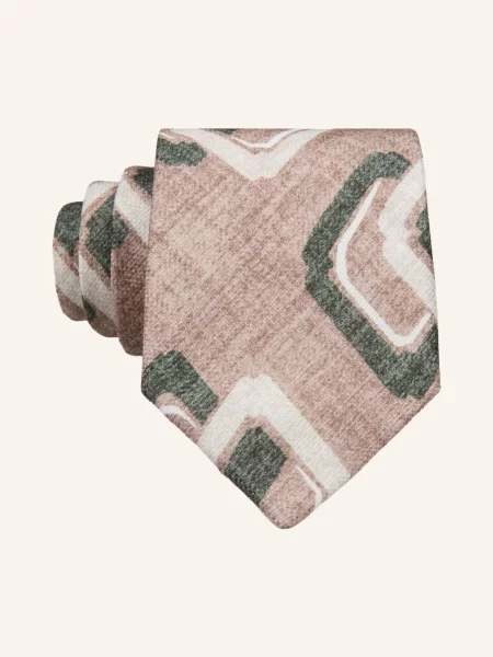 Prince Bowtie Kravata hnědá / krémová zelená