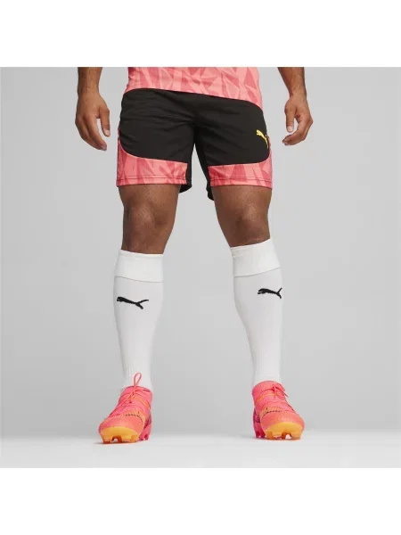Spodenki piłkarskie individualFINAL PUMA Black Sun Stream Orange czarne