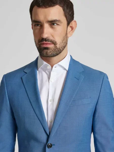 Garnitur o kroju slim fit z mieszanki wełny model „Damon Gun” Joop! Collection niebieski