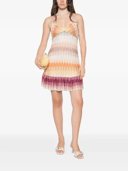 Rochie mini Missoni tricotate cu volane