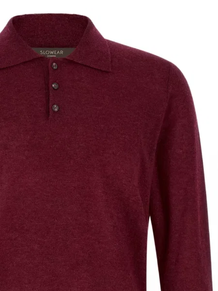 Lung tricou polo Zanone roșu