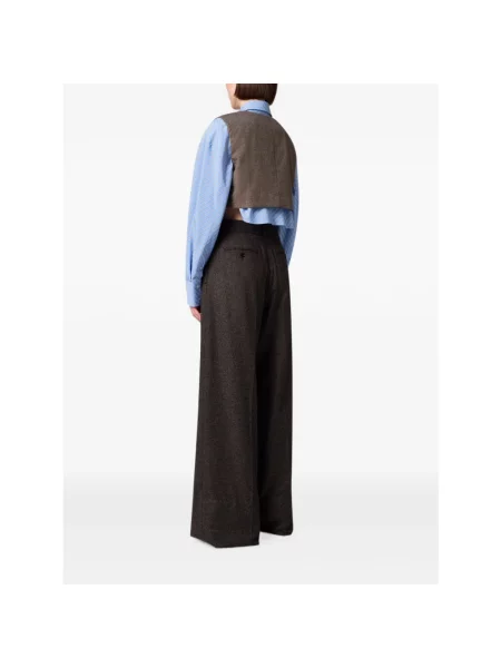 Spodnie Msgm brązowe