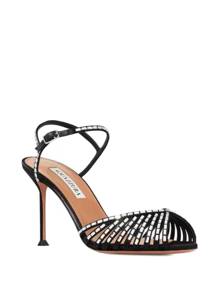 Sandale Aquazzura de cristal negru