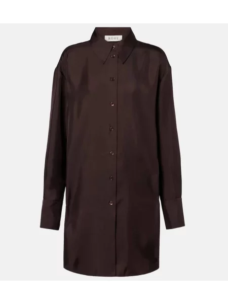 Cămașă Róhe de mătase maro