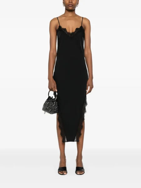 Rochie Nissa cu crăpătură de costum negru