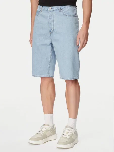Hugo Džínové Kraťasy light/pastel blue modré