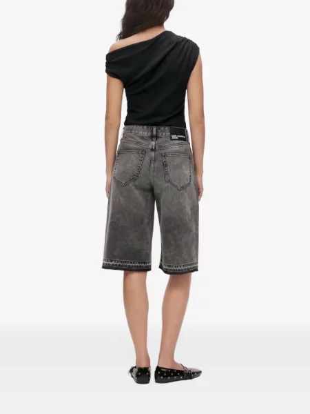 Дънкови шорти Karl Lagerfeld Jeans черно