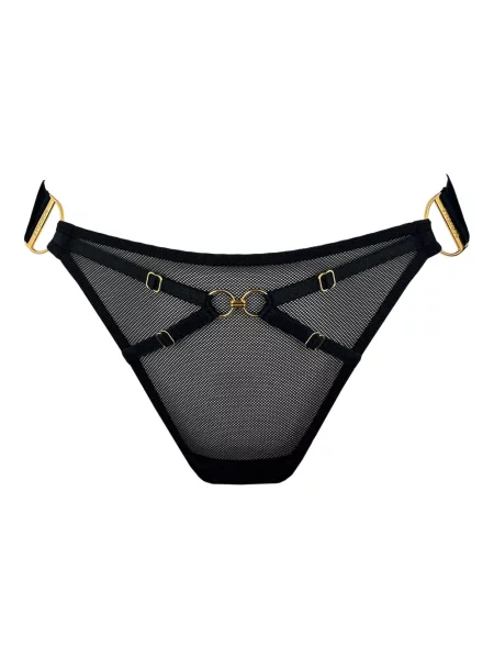 Stringi Bordelle z siateczką czarne