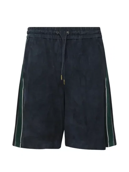 Pantaloni scurți Casablanca din piele de căprioară cu dungi albastru