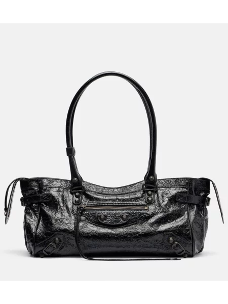 Bőr kézitáska Balenciaga fekete