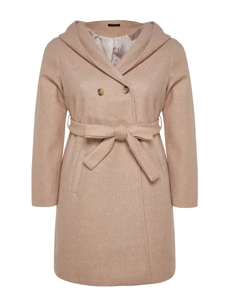 Trendyol Curve Palton de primăvară-toamnă bej