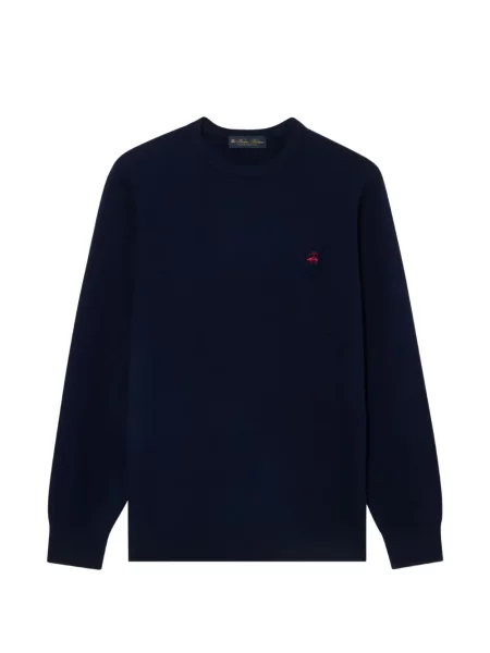Pulover Brooks Brothers cu broderie albastru