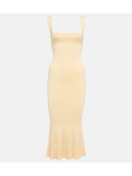 Sukienka midi Galvan z dżerseju do kolan garniturowa niebieska