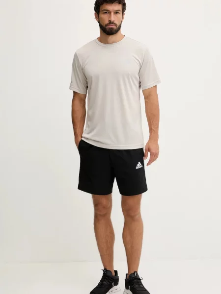 Однотонная футболка Adidas Performance бежевая