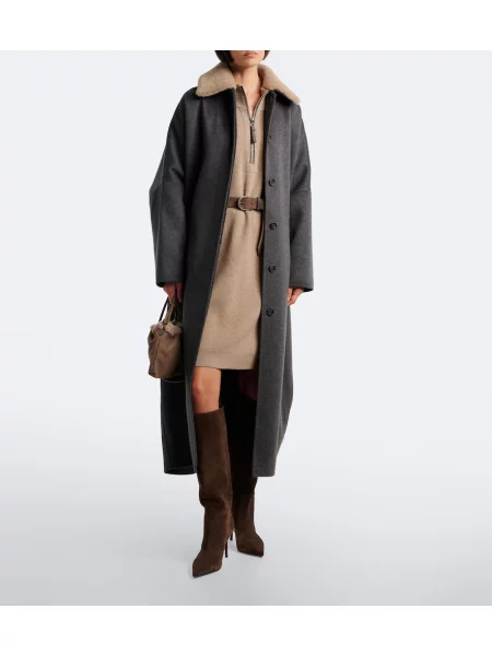 Rochie Brunello Cucinelli de lână maro