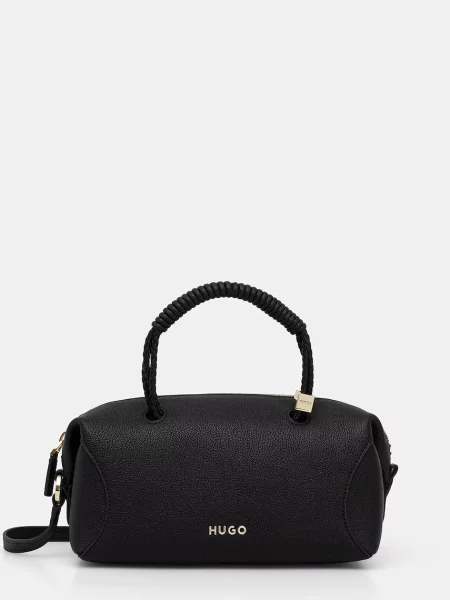 HUGO geantă crossbody pentru femei cu imitație de piele Brielle Tote SM negru