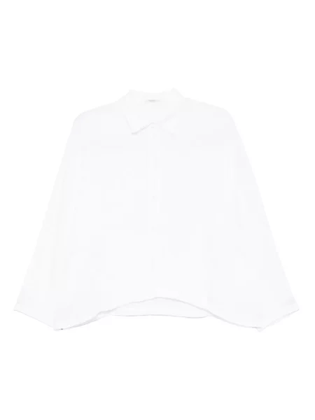 Długa koszula Transit z długim rękawem biała