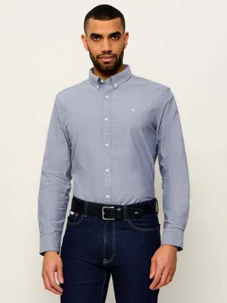 Calvin Klein Jeans Cămașă oxford albastru