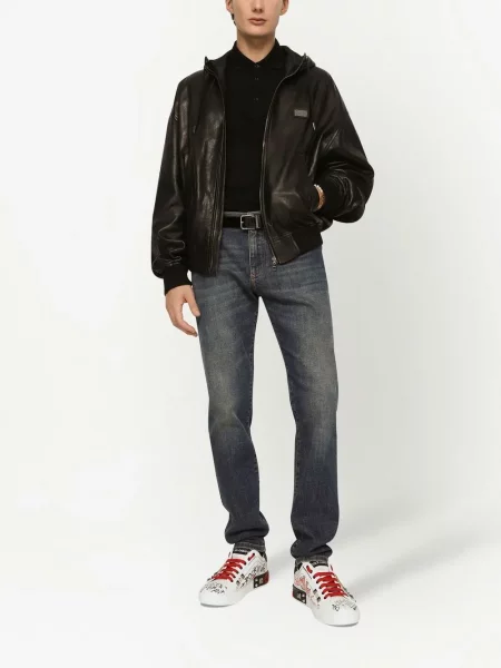 Tempti liesas skinny fit džinsai Dolce & Gabbana mėlyna