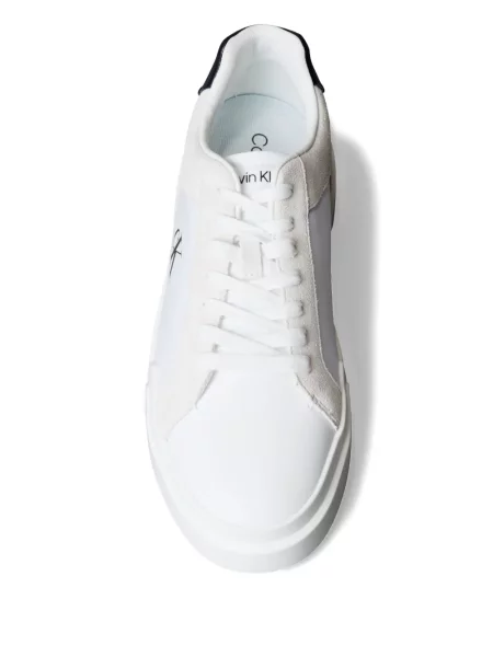Sneakerși Calvin Klein Jeans cu autograf alb