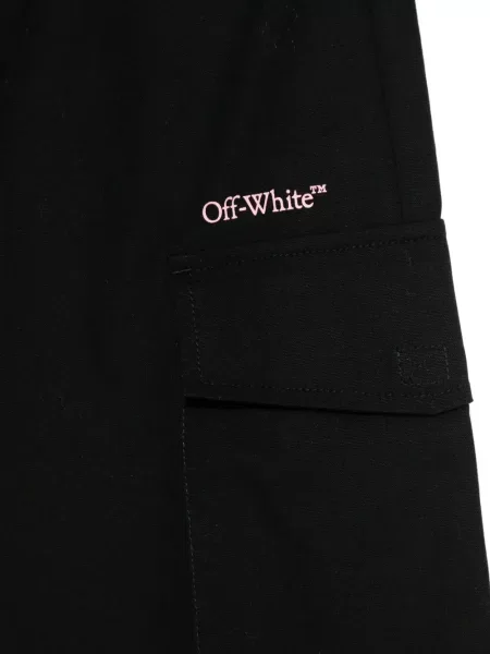 Spodnie cargo dziecięce Off-white białe