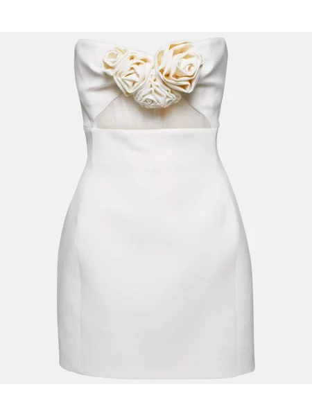 Sukienka Magda Butrym wełniana w kwiatki beżowa