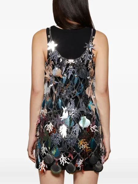 Rochie mini Rabanne de costum argintiu