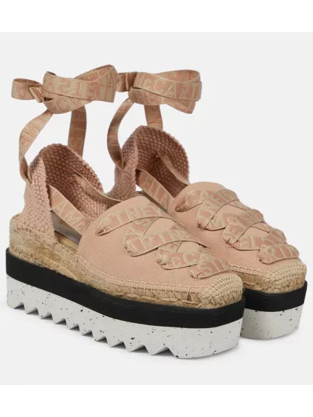 Espadrilky Stella Mccartney na platformě růžové